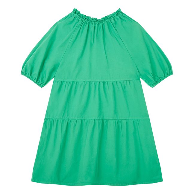 Robe en Popeline Organique Manches 3/4 | Romarin