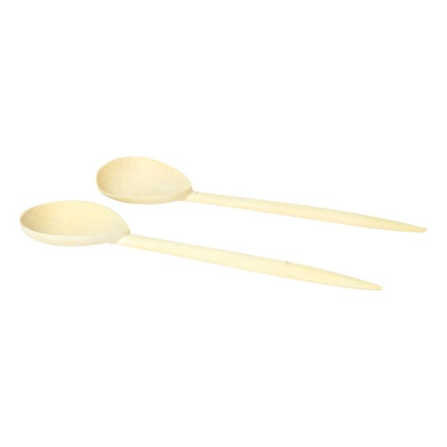Cuillères à salade en citronnier - Set de 2
