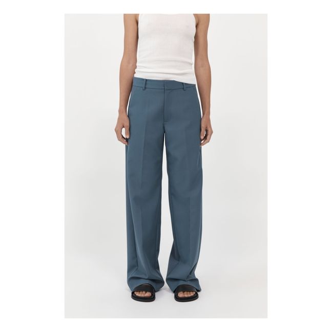 Pantaloni in lana Carter | Blu