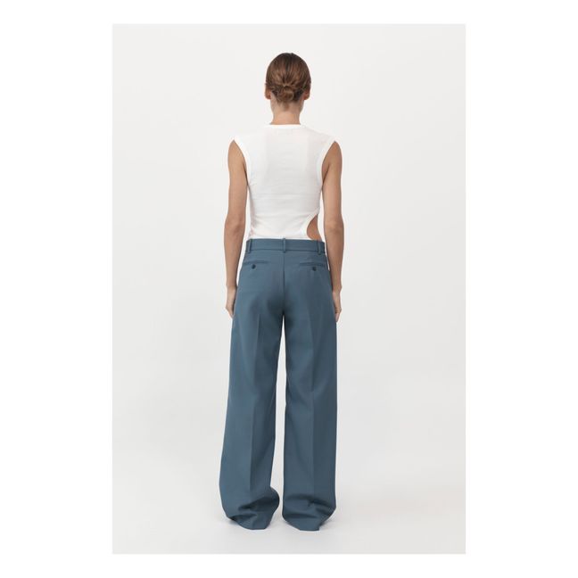 Pantaloni in lana Carter | Blu