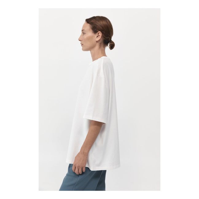 Camiseta de algodón orgánico Deconstructed | Blanco