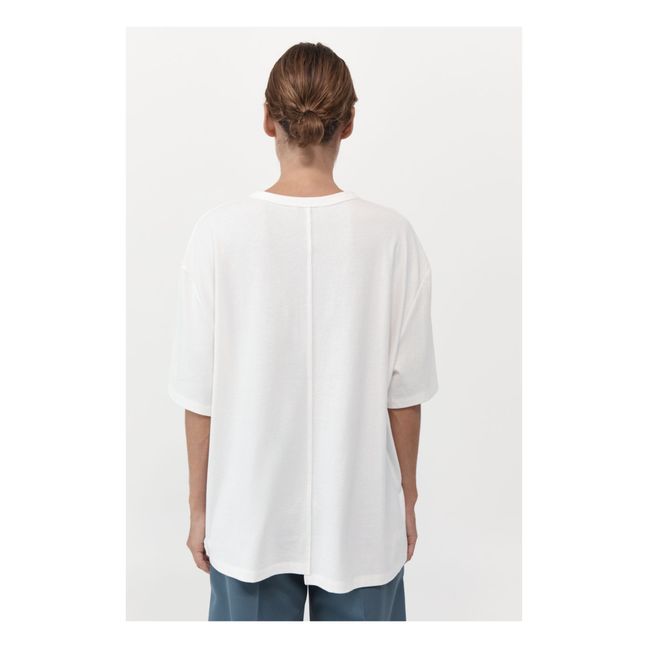 T-shirt Deconstructed in cotone organico | Bianco