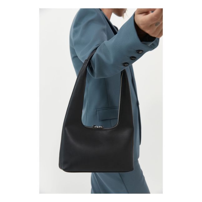 Borsa Zip Mini in pelle | Nero