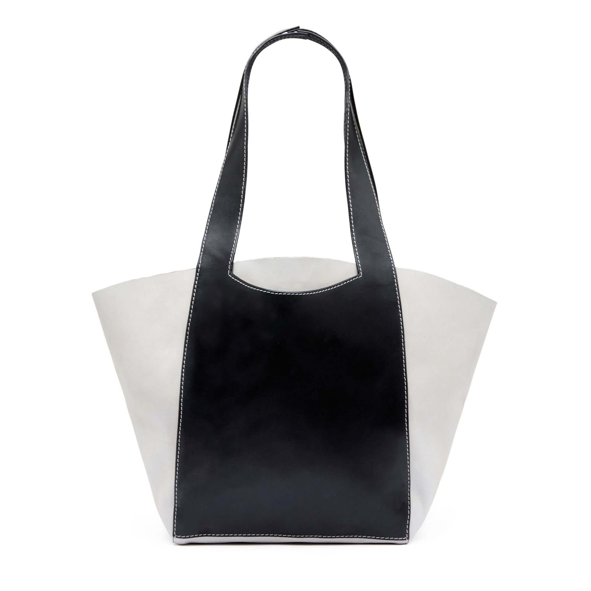 COS Leather Bowling Bag in Black