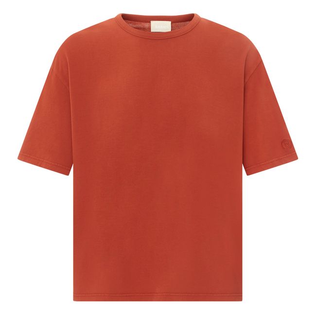 Men's Oversize Organic Cotton T-shirt | Terracotta
