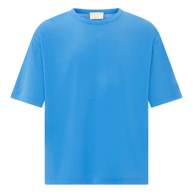 T-Shirt Oversize Homme Coton Bio | Azure blue
