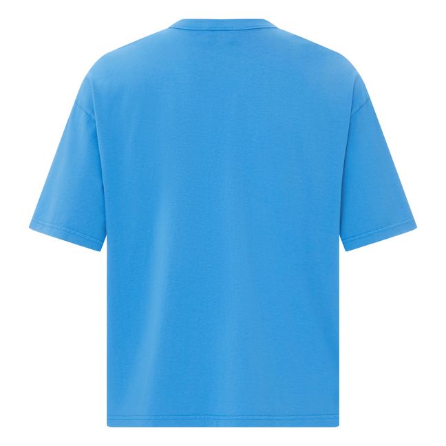 T-Shirt Oversize Homme Coton Bio | Azurblau