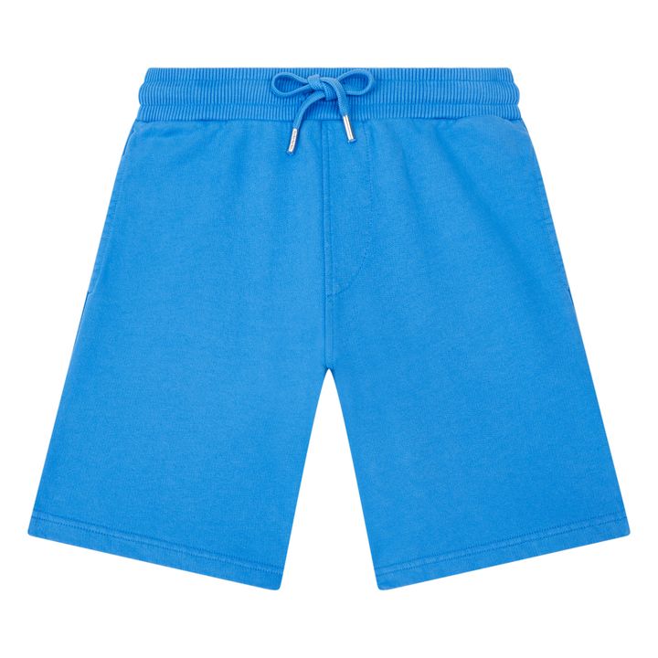 Boy's Organic Fleece Shorts | Azure blue- Product image n°0