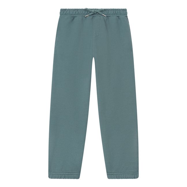 Boy's Organic Cotton Sweatpants | Blue Green