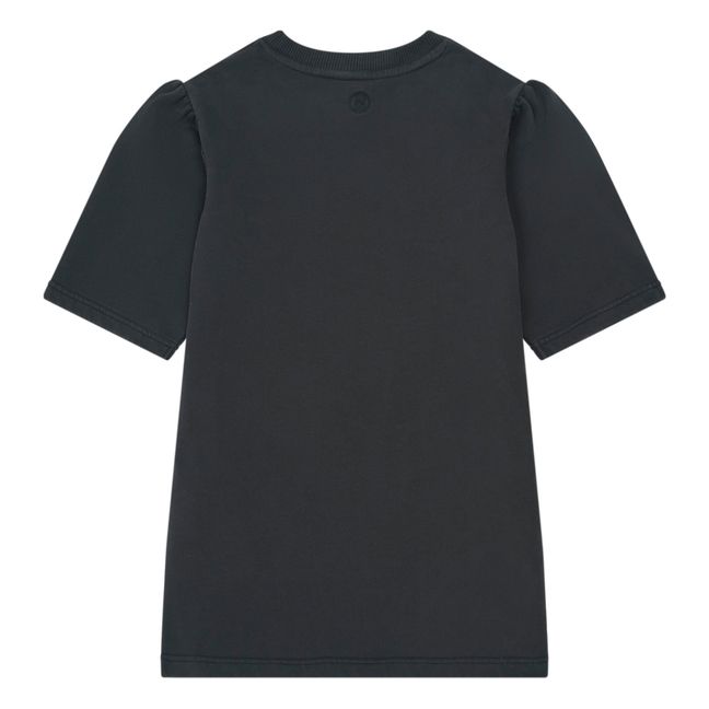 Robe Fille Manches Amples Molleton Bio | Schwarz
