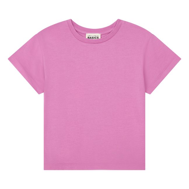 T-Shirt Fille Coton Bio | Rosa confetto