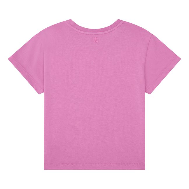 T-Shirt Fille Coton Bio | Rose bonbon
