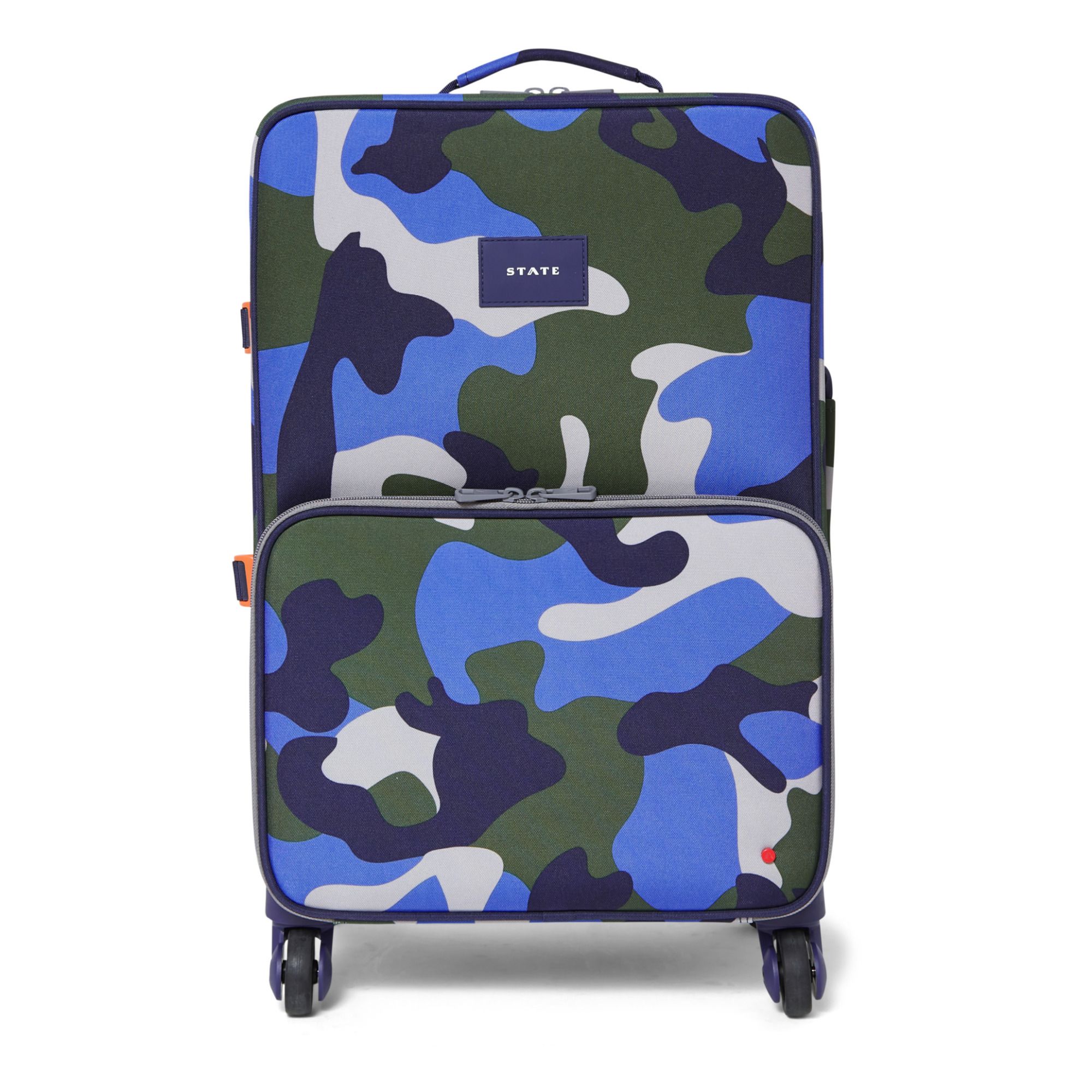 Blue 2025 camo suitcase