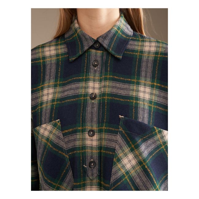 Charlize Carreaux Laine Shirt - Women's collection | Blue