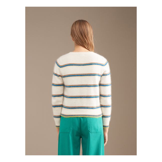 Pullover Dattor Streifen Angora - Damenkollektion | Navy