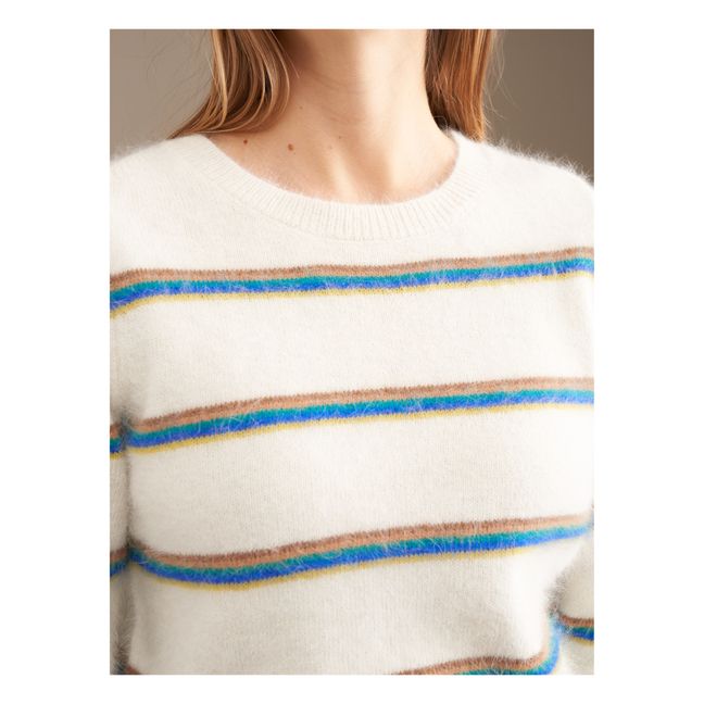Suéter de rayas de angora Dattor - Colección Mujer | Azul Marino
