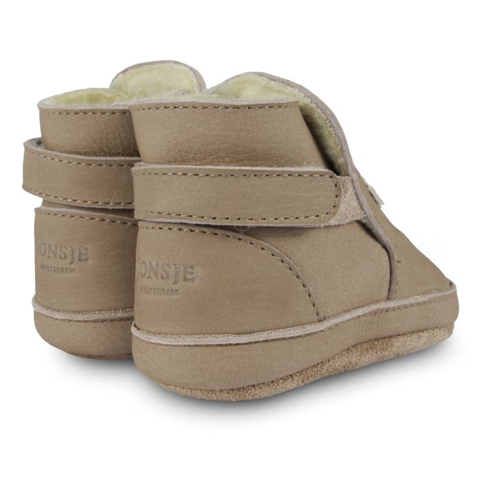 Babyschuhe gefüttert Pilz | Beige- Produktbild Nr. 4