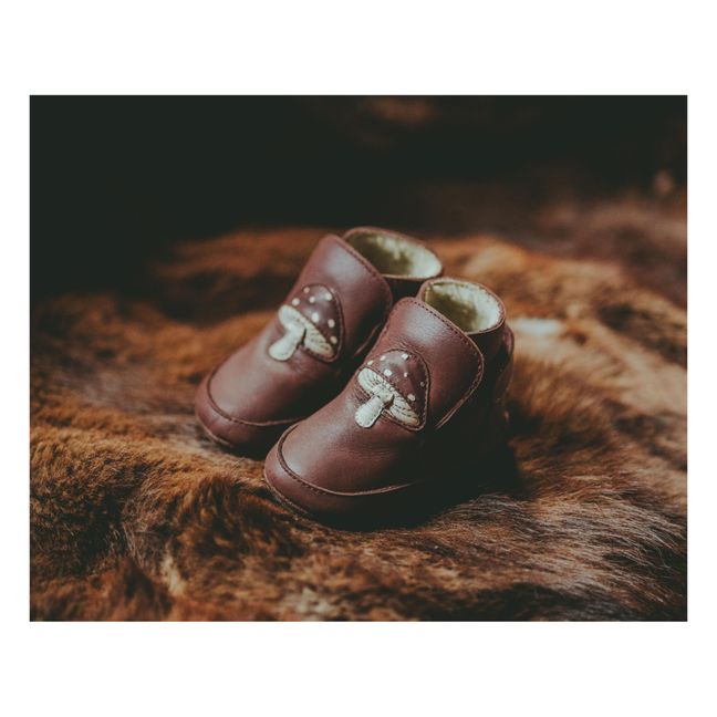 Lined Mushroom Slippers | Ciruela