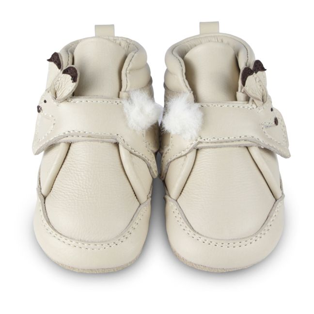 Chaussons Scratchs Plou Lapin | Cream