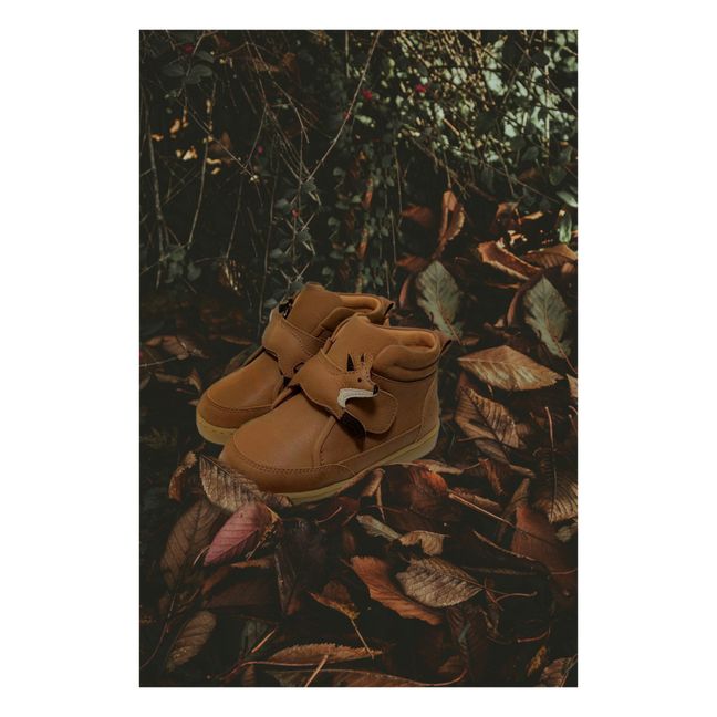Clo Fox Velcro Sneakers | Cognac