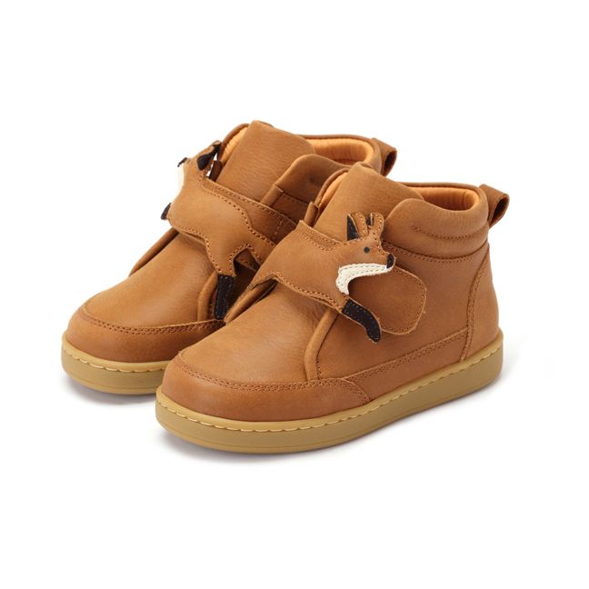 Clo Fox Velcro Sneakers | Cognac