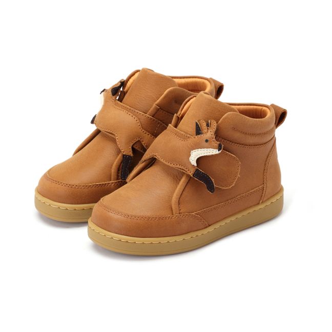 Baskets Scratchs Clo Renard | Cognac