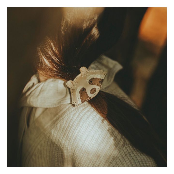 Special Raccoon Hair Slide | Beige- Immagine del prodotto n°1