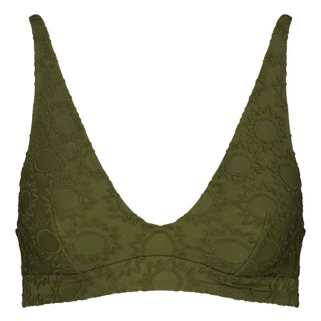 Haut de Maillot Pitaya Imprimé Soleil | Vert