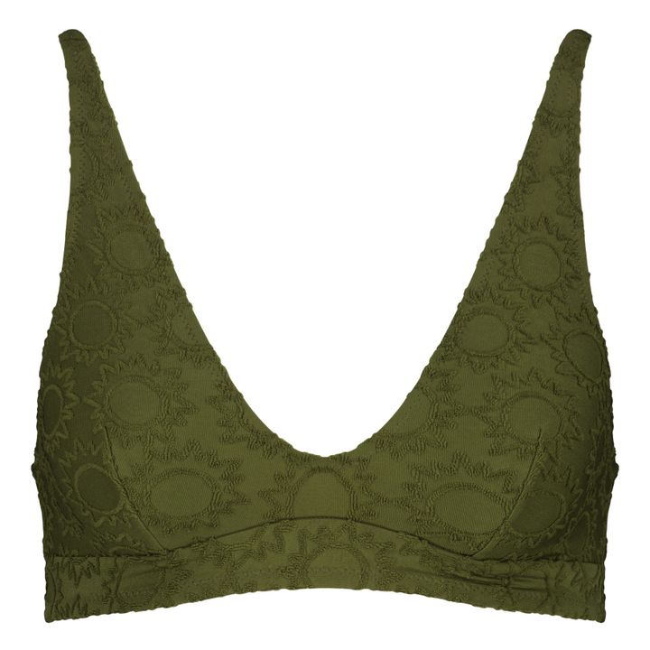 Sun Print Pitaya Bikini Top | Verde- Immagine del prodotto n°0