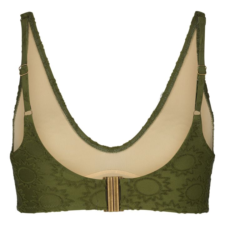 Sun Print Pitaya Bikini Top | Verde- Immagine del prodotto n°4