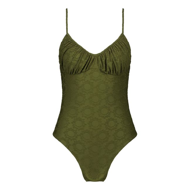 Badeanzug mit Sonnenprint | Grün
