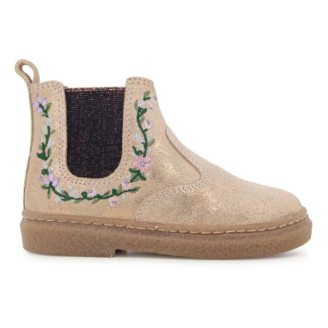 Boots Zip Trix Jod Brodi | Or rose