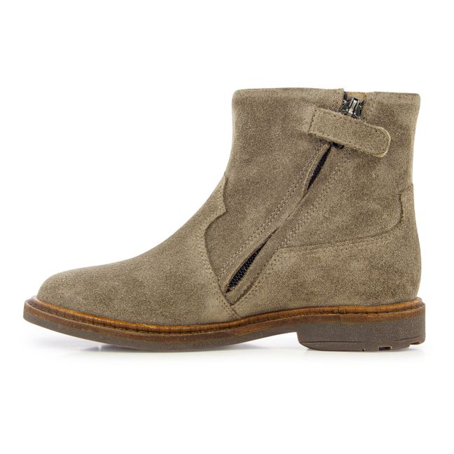 Bottines Zip Sister Birdy | Taupe brown