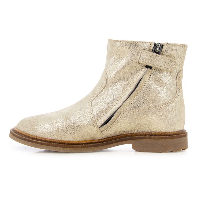 Botines Zip Sister | Dorado