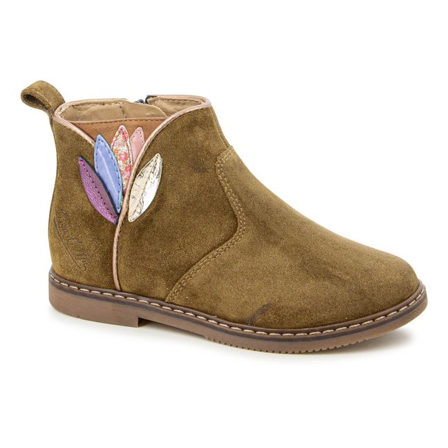 Bottines Zip City Flora | Camel