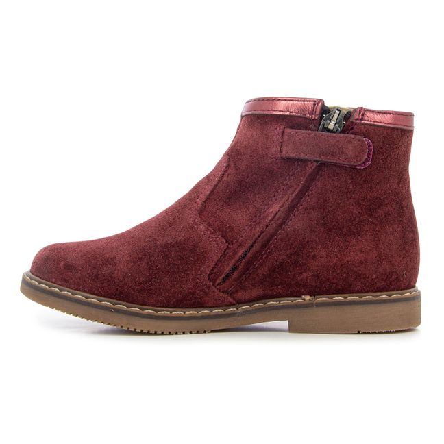 Bottines Zip City Lock | Bordeaux