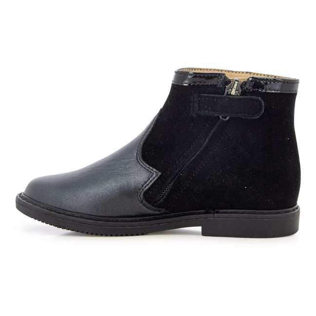 Bottines Zip City Lock | Noir