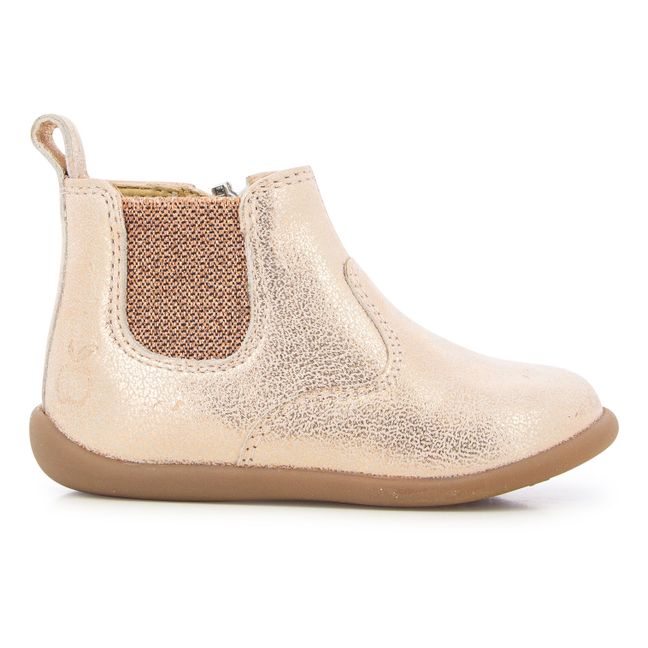 Jod Stand Up Ankle Boots | Pink Gold