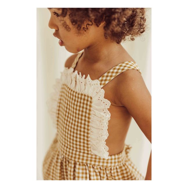 Tutina con spalline in cotone biologico Vichy Berta | Giallo senape
