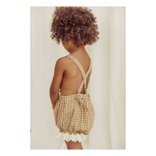Tutina con spalline in cotone biologico Vichy Berta | Giallo senape