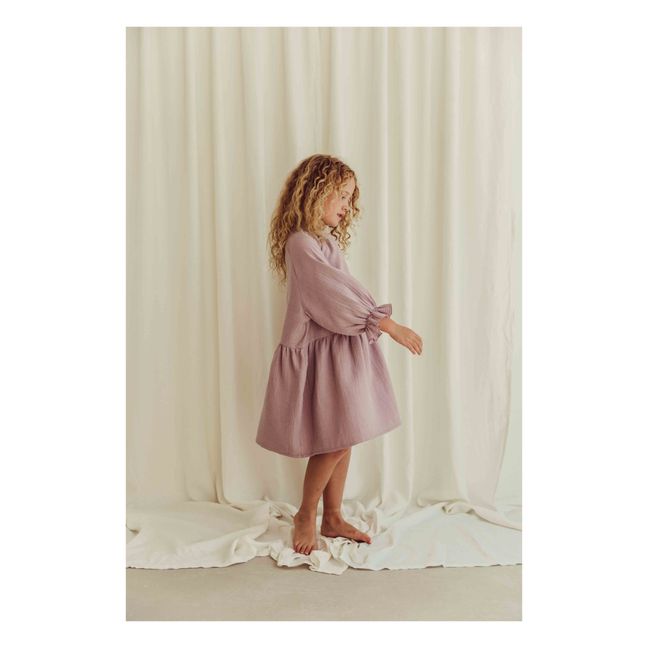 Kleid aus Bio-Baumwolle Lilou | Lavendel