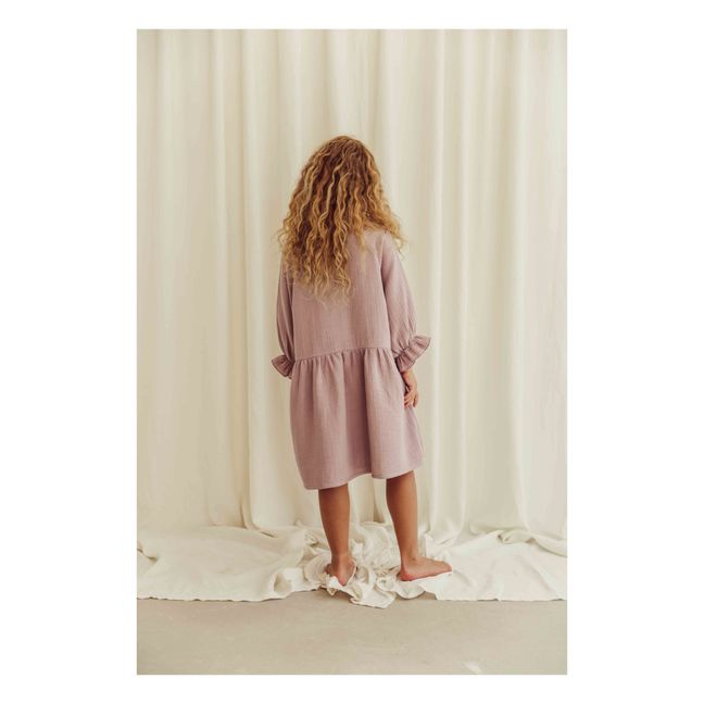 Kleid aus Bio-Baumwolle Lilou | Lavendel