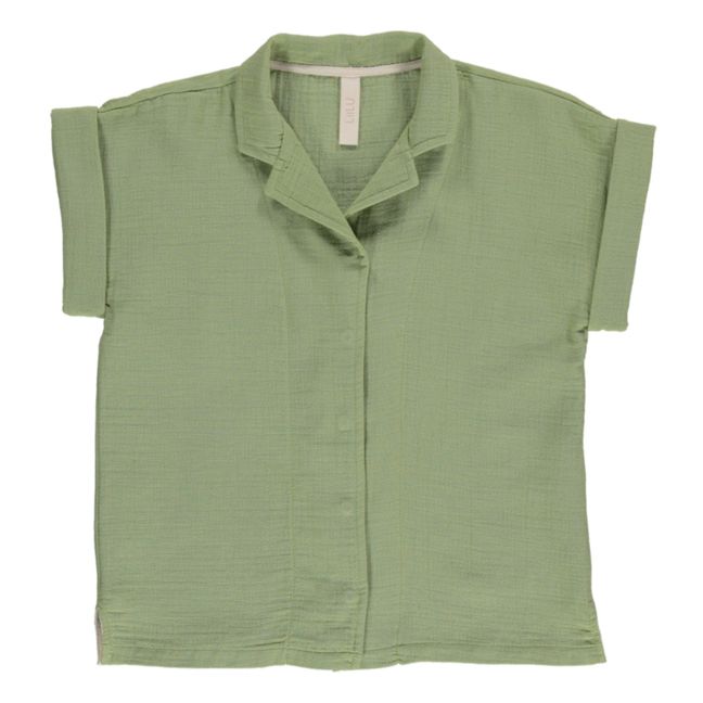 Blusa de algodón orgánico Mateo | Verde