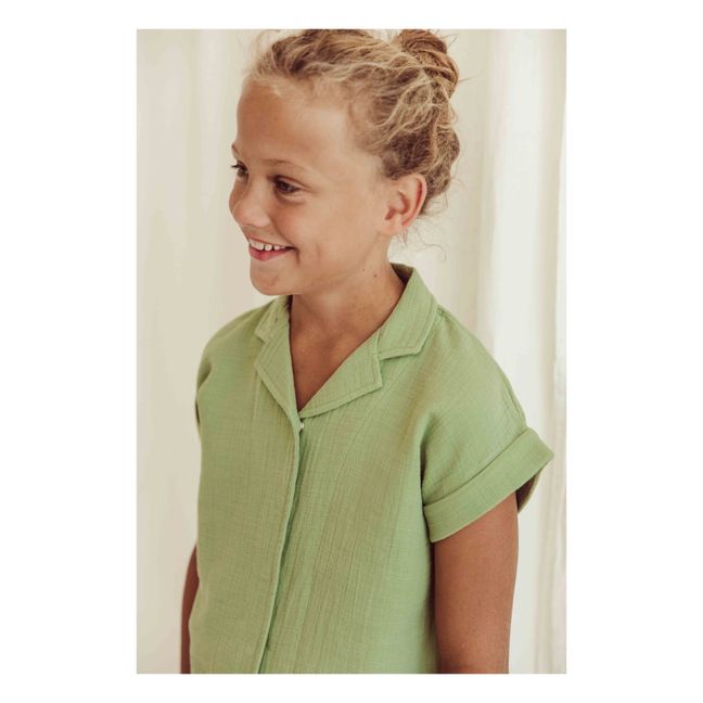 Bluse aus Bio-Baumwolle Mateo | Grün