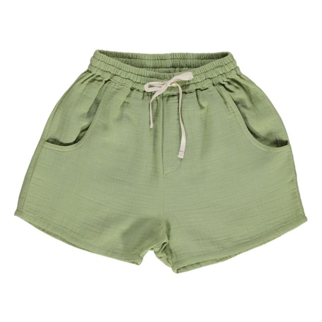 Pantalón corto de algodón ecológico Tudor | Verde