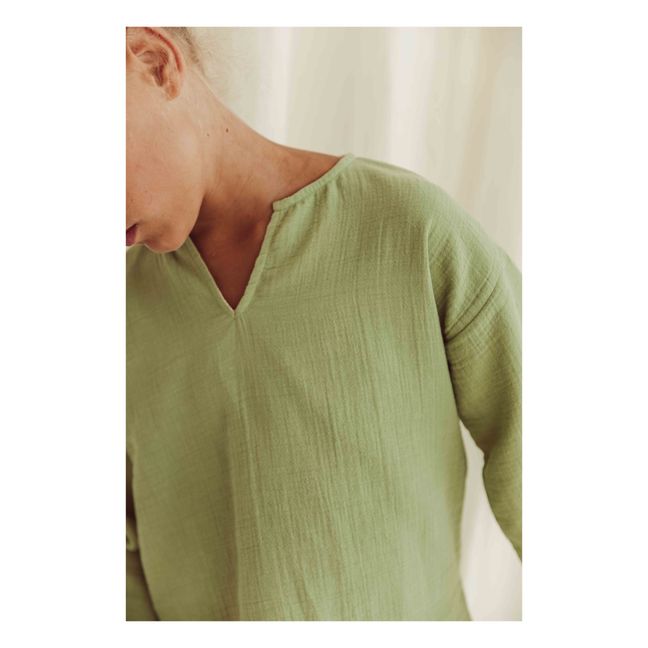 Leonardo Organic Cotton Shirt | Green