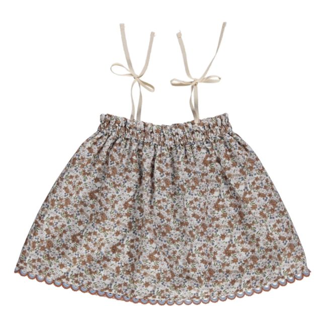 Top Coton Bio Fleuri Ada | Beige