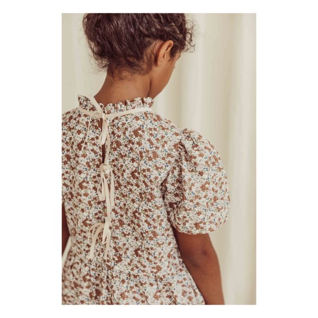 Kleid Geblümt Bio-Baumwolle Bonita | Beige