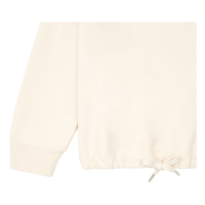 Organic Fleece Girls Tie Sweatshirt | Blanco Roto- Imagen del producto n°1