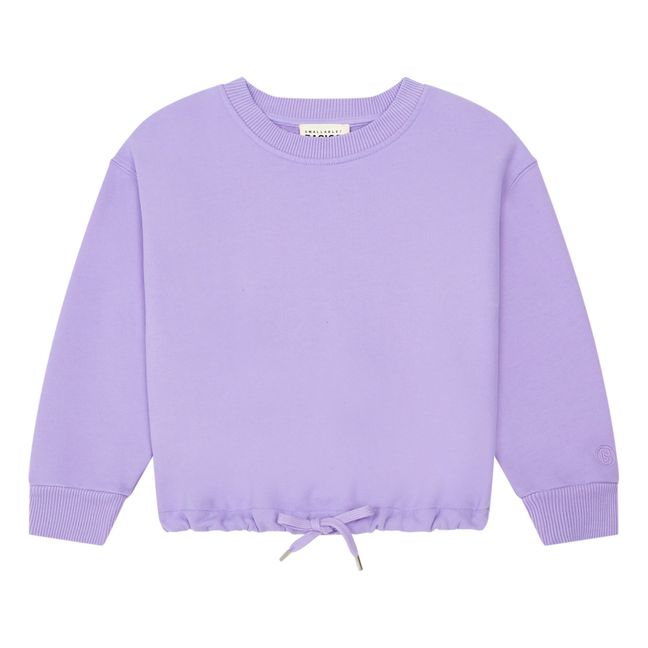 Organic Fleece Girls Tie Sweatshirt | Mauve